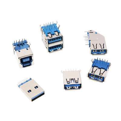 Único ou tipo portuário duplo conector fêmea de USB 3,0 da placa do PWB de Jack do soquete de A para o laptop do portátil
