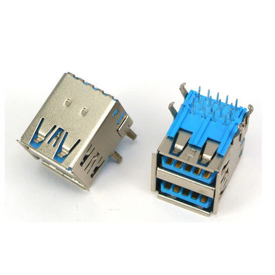 Único ou tipo portuário duplo conector fêmea de USB 3,0 da placa do PWB de Jack do soquete de A para o laptop do portátil