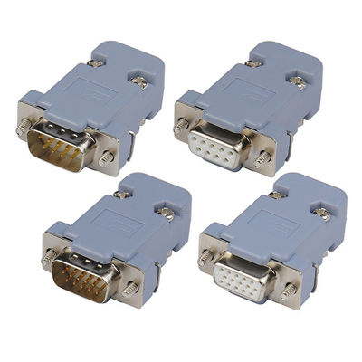 Conector de pino 15 D-secundário Hood Cover Backshell plástico de DB9 RS232 9 Pin Male Female DB15 VGA