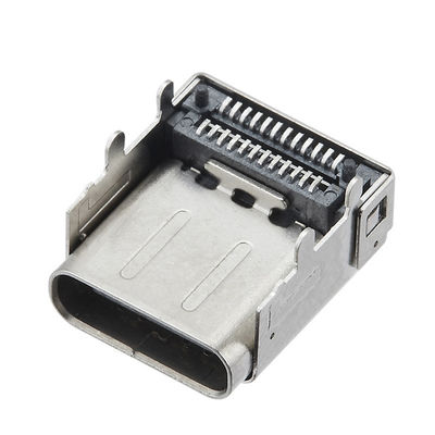 Tipo duplo pino Jack Charging Port fêmea de Shell Extra High 24P USB 3,1 da camada do receptáculo 24 de C