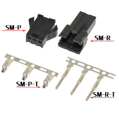 Terminais espaçando do encabeçamento do alojamento do conector de JST-SM 2.54mm para a fonte de alimentação da tira do diodo emissor de luz