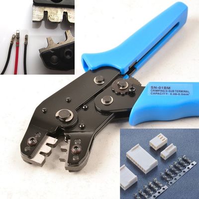 variedade dos conectores de 1550pcs Du Pont 2.54mm com o jogo do alicate do frisador da ferramenta de friso