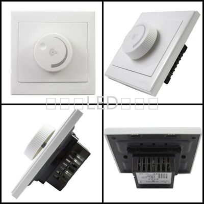 Botão mais não ofuscante de Wall Mounted Rotary do controlador do brilho do interruptor da lâmpada do diodo emissor de luz de AC85-120V AC180-265V