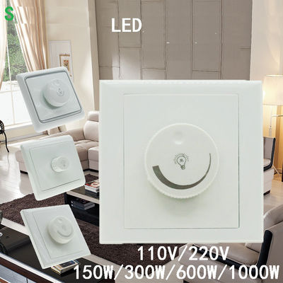 Botão mais não ofuscante de Wall Mounted Rotary do controlador do brilho do interruptor da lâmpada do diodo emissor de luz de AC85-120V AC180-265V