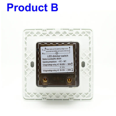 Botão mais não ofuscante de Wall Mounted Rotary do controlador do brilho do interruptor da lâmpada do diodo emissor de luz de AC85-120V AC180-265V