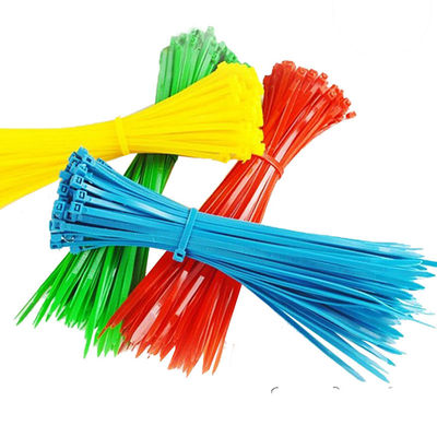 laços de empacotamento de travamento automático de nylon plásticos coloridos do fecho de correr do fio do cabo de 2.5mm x de 150mm