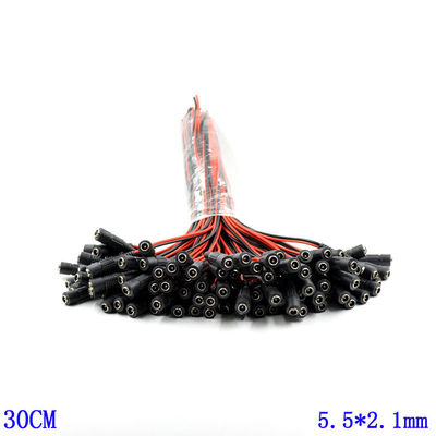 5.5mm x 2.1mm fêmea do cabo de extensão da trança da alimentação de DC de 10 polegadas (30cm)