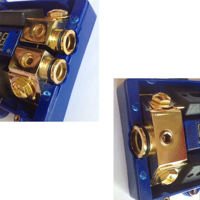 1 em 2 para fora blocos de terminais audio da distribuição de cabo aterrando do suporte do fusível do diodo emissor de luz do poder do carro