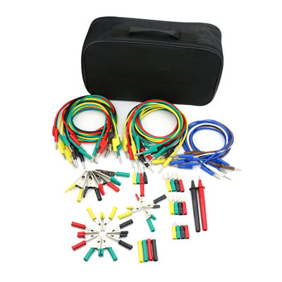 O teste eletrônico da ponta de prova do multímetro conduz o grupo dos Pugs da banana de Kit Spade Lugs Alligator Clips