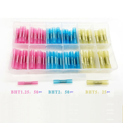 jogo BHT1.25 BHT2 BHT5 da variedade dos terminais do conector da extremidade do psiquiatra do calor 125pcs