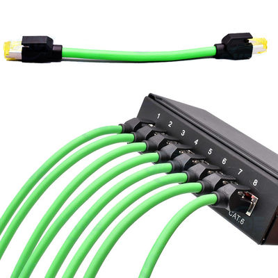 Cabo de corrente flexível M12 do arrasto ao Turnkey das cablagens do cabo Cat6 da rede Ethernet do conector da tomada RJ45