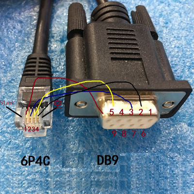 Porto de série fêmea de COM DB9 RS232 ao cabo de Exapansion do conector de RJ11 RJ12