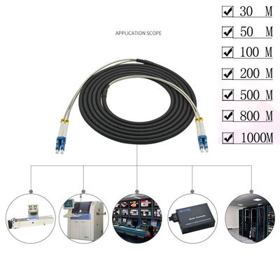 O cabo de fibra ótica blindado exterior com o conector do ST do SC LC de FC montou 30 a 1000 medidores
