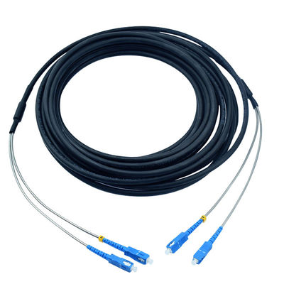 O cabo de fibra ótica blindado exterior com o conector do ST do SC LC de FC montou 30 a 1000 medidores