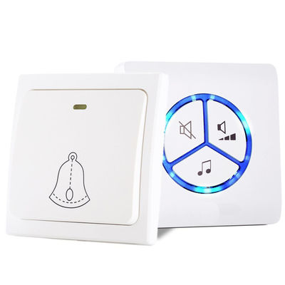 Nenhuma campainha de encaixe impermeável sem fio 85V do botão de interruptor do impulso do soquete de parede de Bell de porta da bateria - C.A. 265V