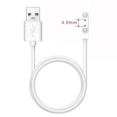 Pogo 2 Pin Connector 4mm lança o cabo magnético da carga dos dados de USB para o Smart Watch portátil do Juicer