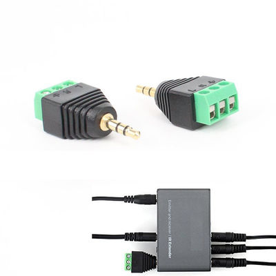 homem audio Jack Female Plug do fones de ouvido 3-Pole estereofônico de 3.5mm para parafusar o adaptador do bloco de terminais