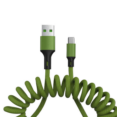 O tipo rápido teclado mecânico de USB do cabo da carga de C 5A bobinou cabo trançado do cabo do carregador dos dados