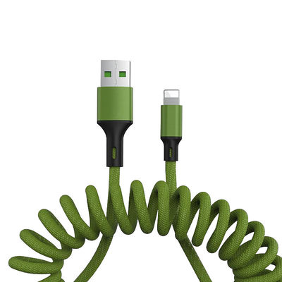 O tipo rápido teclado mecânico de USB do cabo da carga de C 5A bobinou cabo trançado do cabo do carregador dos dados