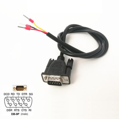 Porto de série secundário da terra do conector RS232 RXD TXD de DB9 D ao cabo de Exapansion de 3 terminais do pino