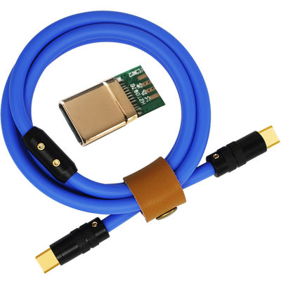 o tipo paládio 100W de 6mm O.D USB 3,1 do cabo da carga de C que carrega para portáteis marca telefones espertos
