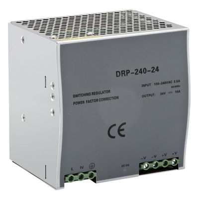Fonte de alimentação do modo do interruptor do trilho do ruído da saída da C.C. de DR-240-24 240W 24V 10A