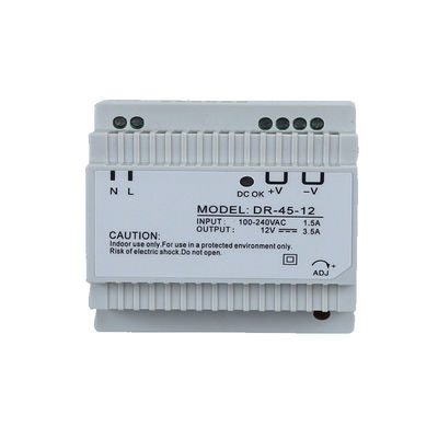 Fonte de alimentação do modo do interruptor do trilho do ruído da saída da C.C. de DR-45-12 45W 12V 3.5A