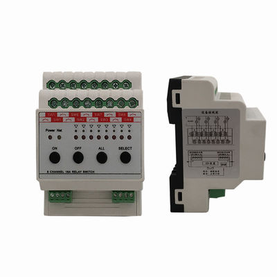 Smart Home que ilumina a maneira 16A do módulo de interruptor 8 do relé da unidade de controle na linha do protocolo de RS485 Modbus