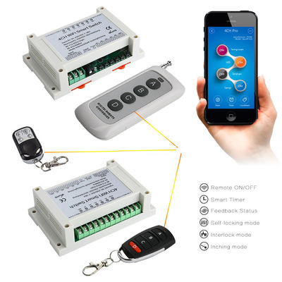 Interruptor esperto do relé de WiFi RF do telefone celular de 4 maneiras com controle de Alexa Google Home Voice Remote das Amazonas