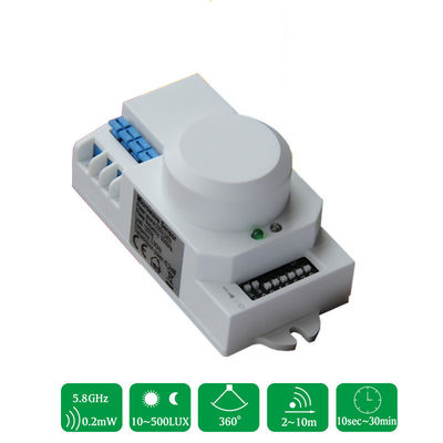 O corpo da C.A. 110V/220V 5.8GHz do sensor de radar da micro-ondas faz sinal ao interruptor da luz do detector do HF