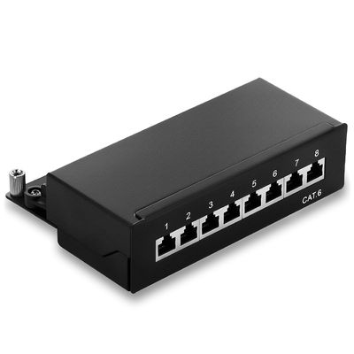 8 divisor portuário da caixa de distribuidor do distribuidor de cabo do painel de remendo Cat6 da montagem RJ45 da parede de Pacthpanel UTP