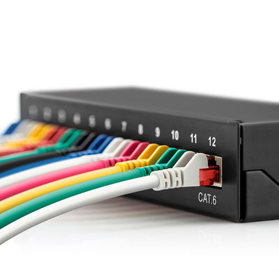 12 divisor portuário da caixa de distribuidor do distribuidor de cabo do painel de remendo Cat6 da montagem RJ45 da parede de Pacthpanel UTP