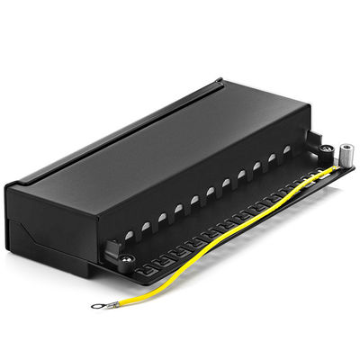 12 divisor portuário da caixa de distribuidor do distribuidor de cabo do painel de remendo Cat6 da montagem RJ45 da parede de Pacthpanel UTP