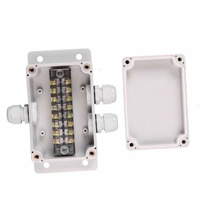 Caixa de junção impermeável 100*68*50mm da distribuição de cabo IP65 com a montagem da parede das maneiras dos blocos de terminais 3