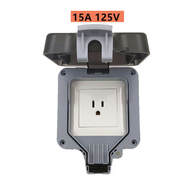 Caixa de interruptor plástica de carregamento exterior IP66 de Polos do soquete fixado na parede da tomada de poder Wheatherproof