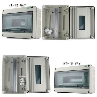 HT-5 8 12 15 18 24 da distribuição elétrica do cerco da maneira caixas de interruptor plásticas IP65 impermeáveis