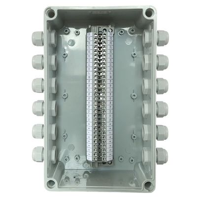 Caixa de junção elétrica 250*150*200mm da canalização do cerco com blocos de terminais do trilho do ruído de UK2.5B