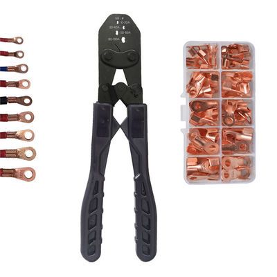 Alicate da ferramenta de friso do frisador e cobre aberto Ring Lug Terminals Assortment Set OT 10A do tambor 70pcs a 50A