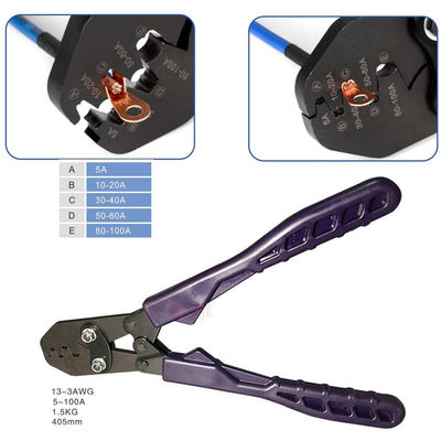 Alicate da ferramenta de friso do frisador e cobre aberto Ring Lug Terminals Assortment Set OT 10A do tambor 70pcs a 50A
