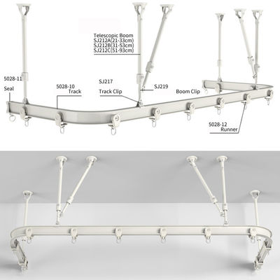 Janela de baía de alumínio curvada resistente Rod Bendable Curtain Track Rail de Polo para o divisor de sala