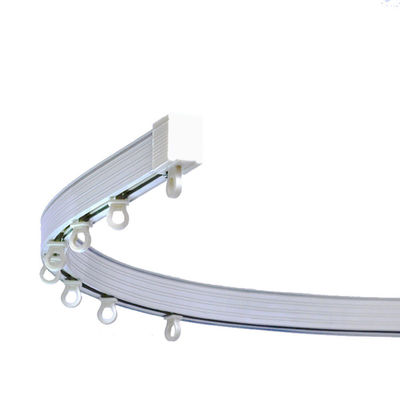 Cortina curvada Rod Track Rail Inner Pulley de Polo do alumínio janela plástica dobrável resistente