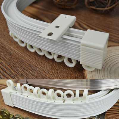 Cortina curvada Rod Track Rail Inner Pulley de Polo do alumínio janela plástica dobrável resistente