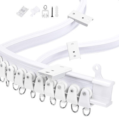 Janela dobrável teto curvado do trilho de Rod Plastic Metal Alloy Track da cortina ou montagem da parede lateral