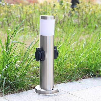 Conexões elétricas de aço inoxidável preto Saída de energia de jardim exterior LED Post Light Yard Stake