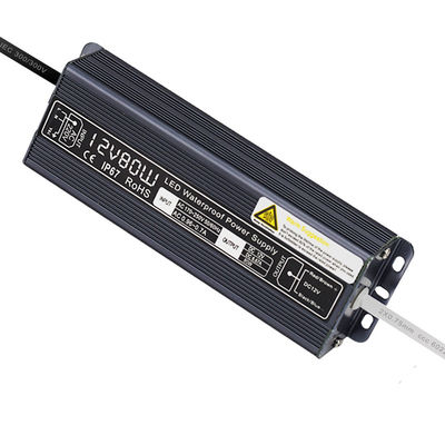 A C.C. 12V 80W que ilumina o motorista impermeável Power Supply IP67 do diodo emissor de luz do transformador entrou o adaptador de AC170-250V para a tira do diodo emissor de luz