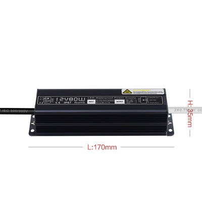 A C.C. 12V 80W que ilumina o motorista impermeável Power Supply IP67 do diodo emissor de luz do transformador entrou o adaptador de AC170-250V para a tira do diodo emissor de luz