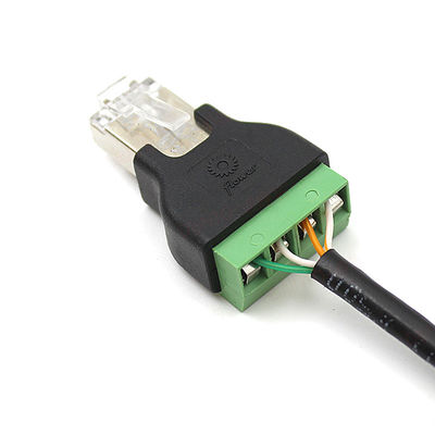 RJ45 Rede Plug masculino 8P8C para 4 blocos de terminal de parafuso de pin RS485 Adaptador