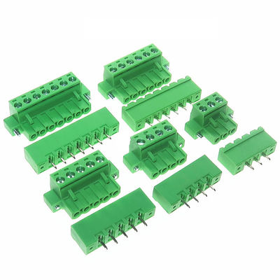 os blocos de terminais de encaixe do parafuso do PWB do passo de 5.08mm obstruem Pin Header reto com flange