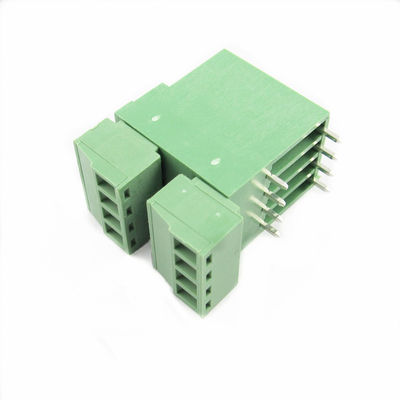 Conectores PCB de fileira dupla de passo de 3,81 mm Pluggable Screw Terminal Blocks Plug + Angle Pin Header
