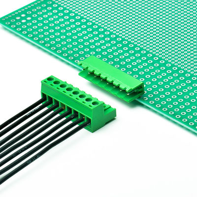 5.08mm Pitch PCB Plug-in Screw Terminal Blocks Plug + Right Angle Pin Header com serviço de marcação impressa